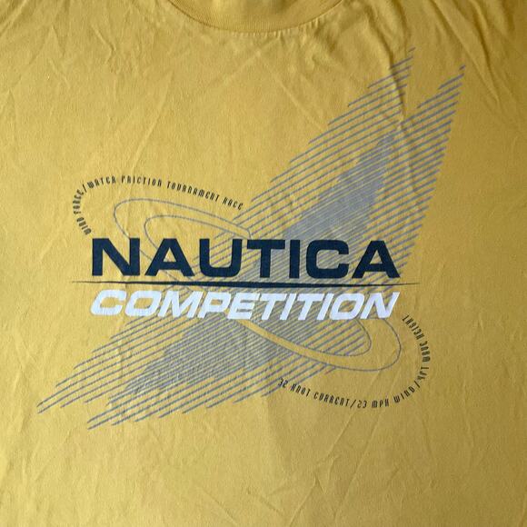 Nautica Men Short Sleeve T-shirt Size M, Yellow, Nautica Competition - Picture 5 of 7